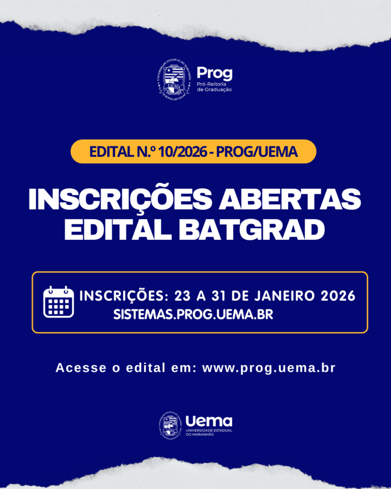 Uema divulga edital para concessão de Bolsas de Apoio Técnico Laboratorial (BATGRAD)