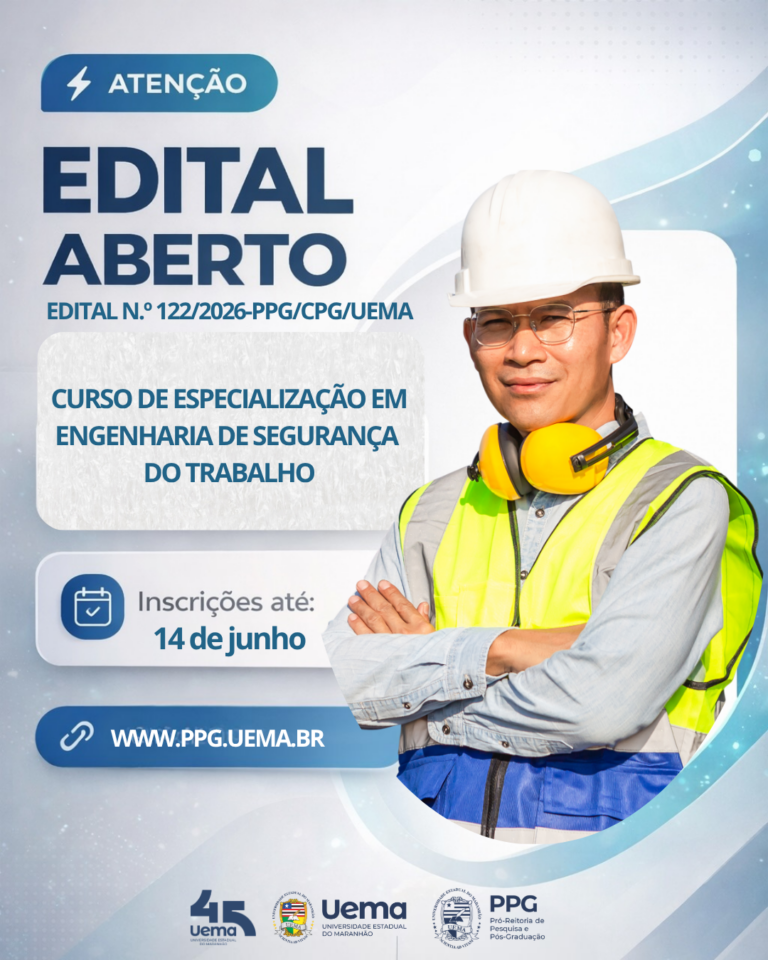 Uema abre inscrições para Especialização em Engenharia de Segurança do Trabalho