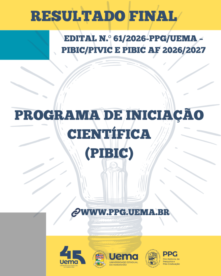 PPG divulga resultado final das propostas deferidas do PIBIC e PIVIC 2026–2027