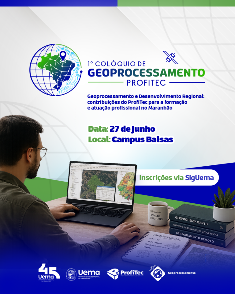 Estão abertas as inscrições para o 1º Colóquio de Geoprocessamento ProfiTec