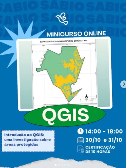 SABIO promove minicurso sobre QGIS e geoprocessamento com inscrições abertas